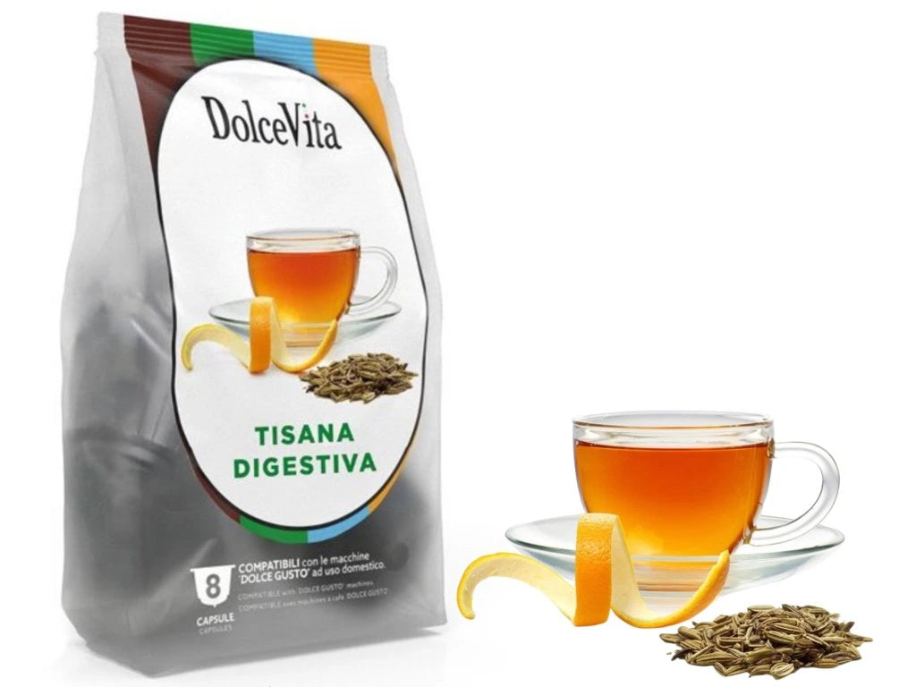Dolce Gusto 8 kapsül için Dolce Vita bitki çayı DIGESTIVA