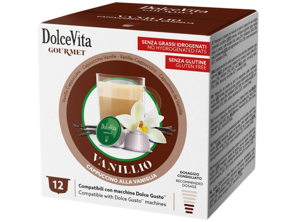 Dolce Gusto 12 kapsül için Dolce Vita Cappuccino Vanilya