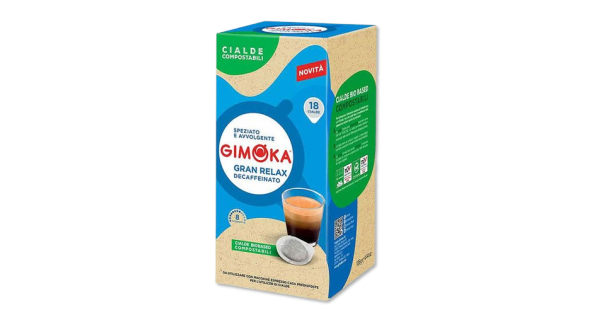 GIMOKA KAFEİNSİZ Gran Relax – 18 adet filtreli doz.