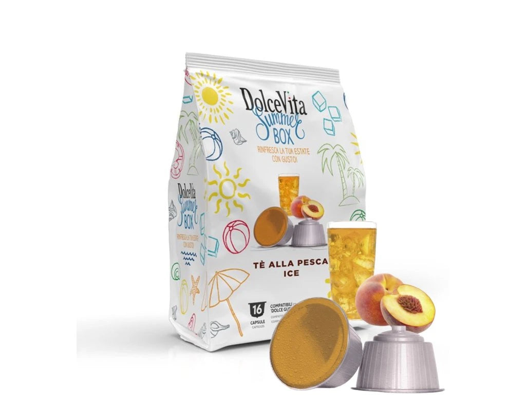 Dolce Gusto için Dolce Vita Şeftali Buzlu Çay 16 kapsül