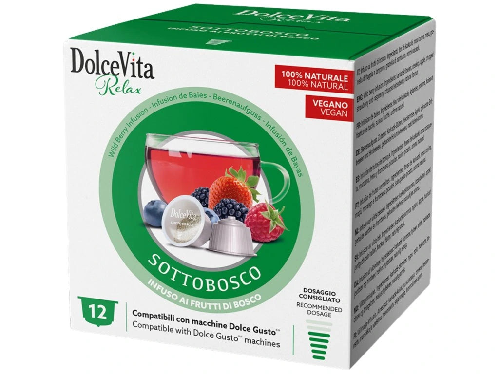 Dolce Gusto için Dolce Vita Forest bitki çayı karışımı, 12 kapsül.