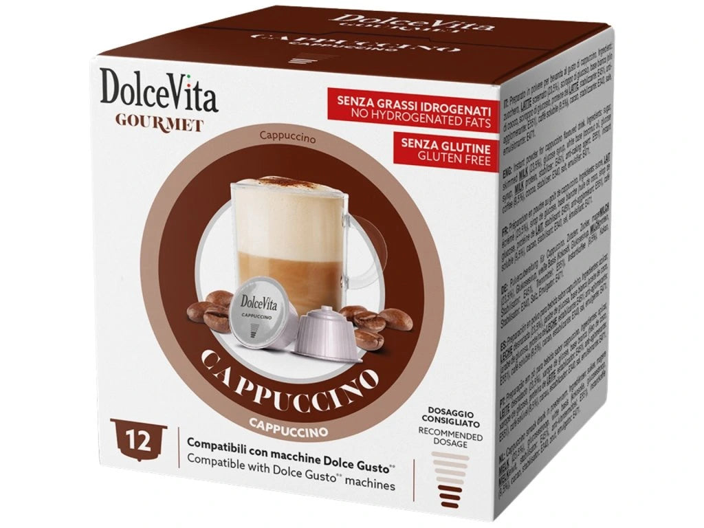 Dolce Gusto için Dolce Vita Cappuccino klasik 12 kapsül
