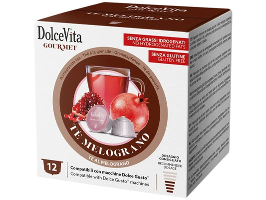 Dolce Gusto 12 kapsül için nar aromalı Dolce Vita çayı