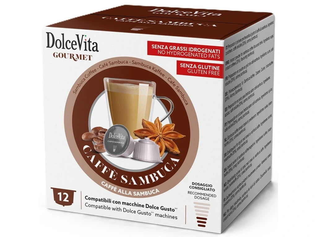 Dolce Gusto için Dolce Vita Sambuca Kahve 12 kapsül