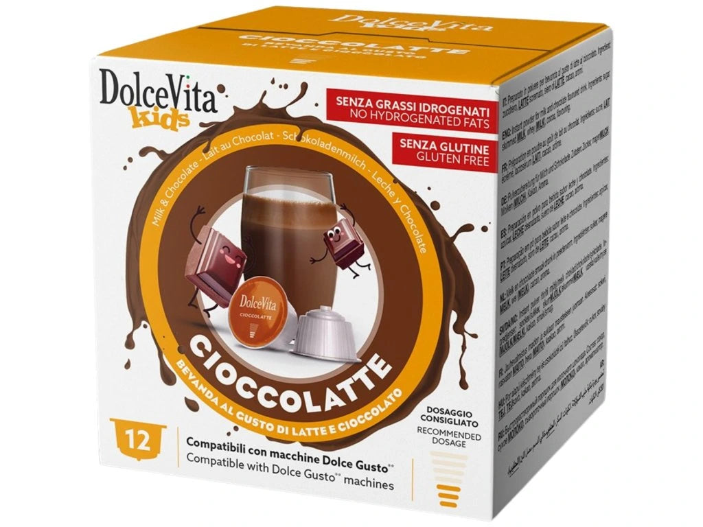 Dolce Gusto için sütlü çikolatalı Dolce Vita 12 kapsül