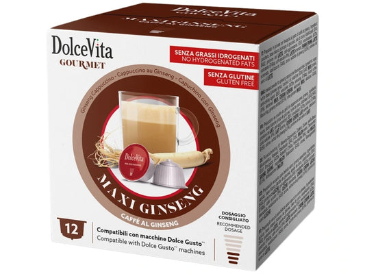 Dolce Gusto için Dolce Vita Ginseng Kahve Maxi 12 kapsül