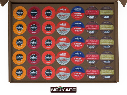 Lavazza A Modo Mio® için 35 kahve kapsülü içeren test kutusu