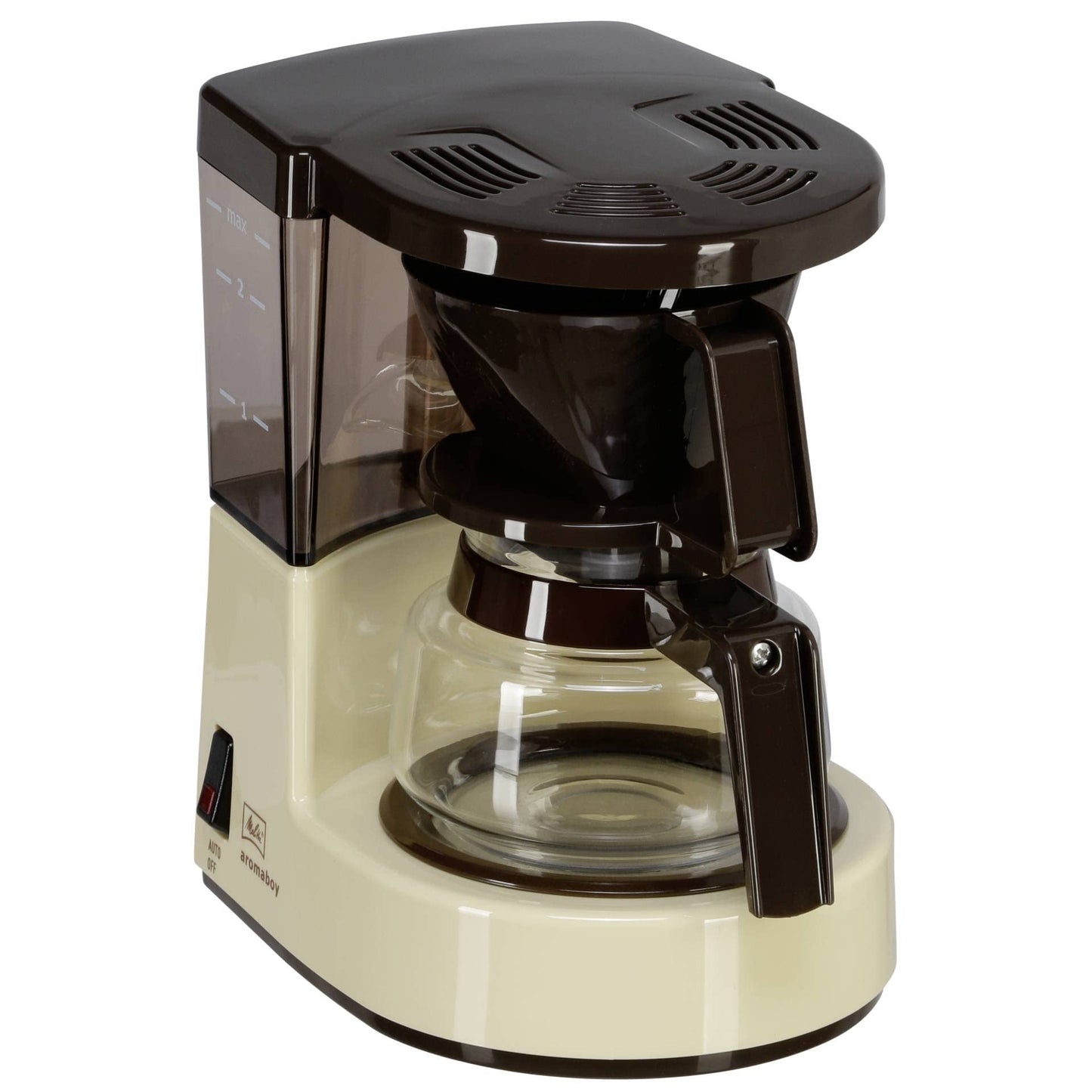 Melitta Aromaboy – kleine Filterkaffeemaschine mit Glaskanne, für bis zu 2 Tassen Kaffee, in Schwarz