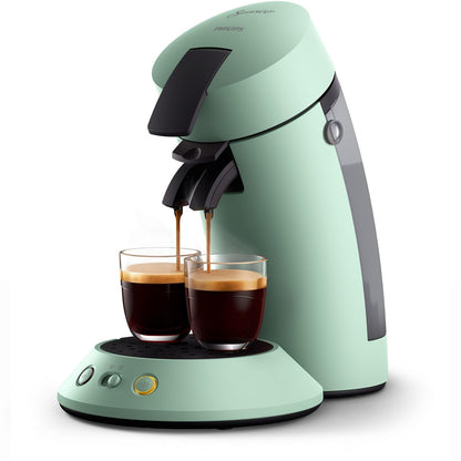 Philips Senseo Original Plus Coffee Pad Machine, Coffee Strength Selection, Coffee Boost Technology, Recycled Plastic, Blue Pavone (CSA210/00)