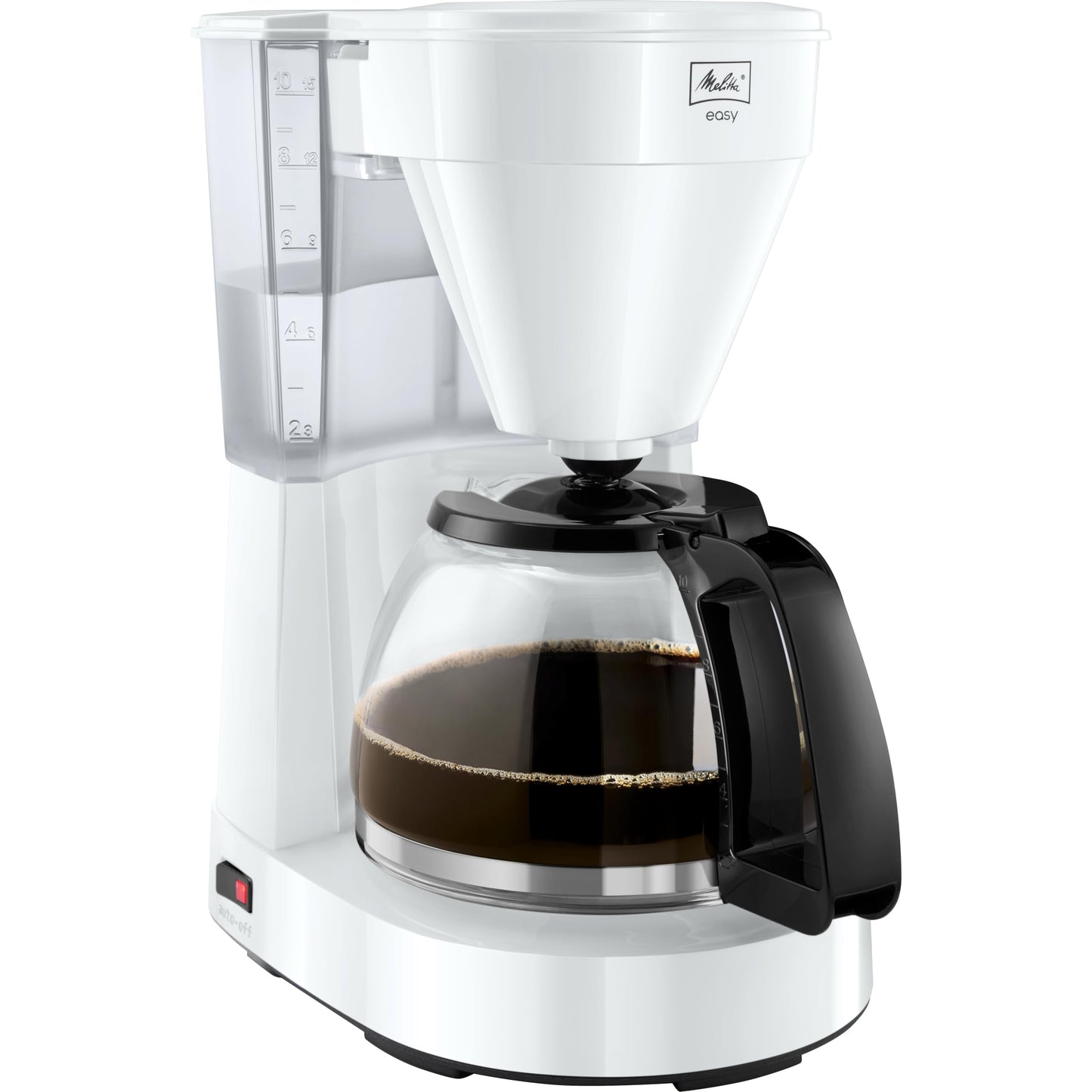 Melitta Easy – Çıkarılabilir döner filtreli kahve makinesi, cam sürahi ve damlama durduruculu filtre kahve makinesi, 10 fincana kadar kahve için, siyah