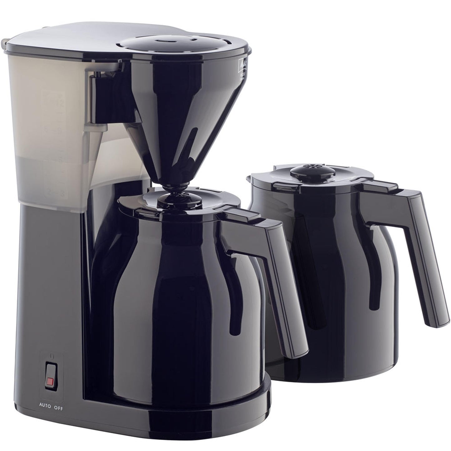 Melitta Easy – Çıkarılabilir döner filtreli kahve makinesi, cam sürahi ve damlama durduruculu filtre kahve makinesi, 10 fincana kadar kahve için, siyah