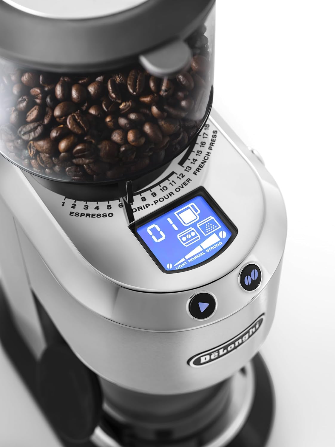 De'Longhi KG 521.M Electric Coffee Grinder, Silver