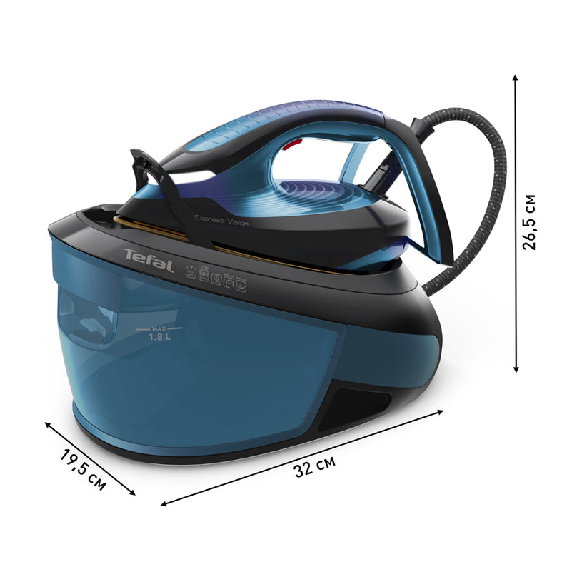 TEFAL EXPRESS VISION SV8151 LED Aydınlatmalı Ütü Merkezi, 500 g/dk'ya kadar, 2800 W, 7.0 bar
