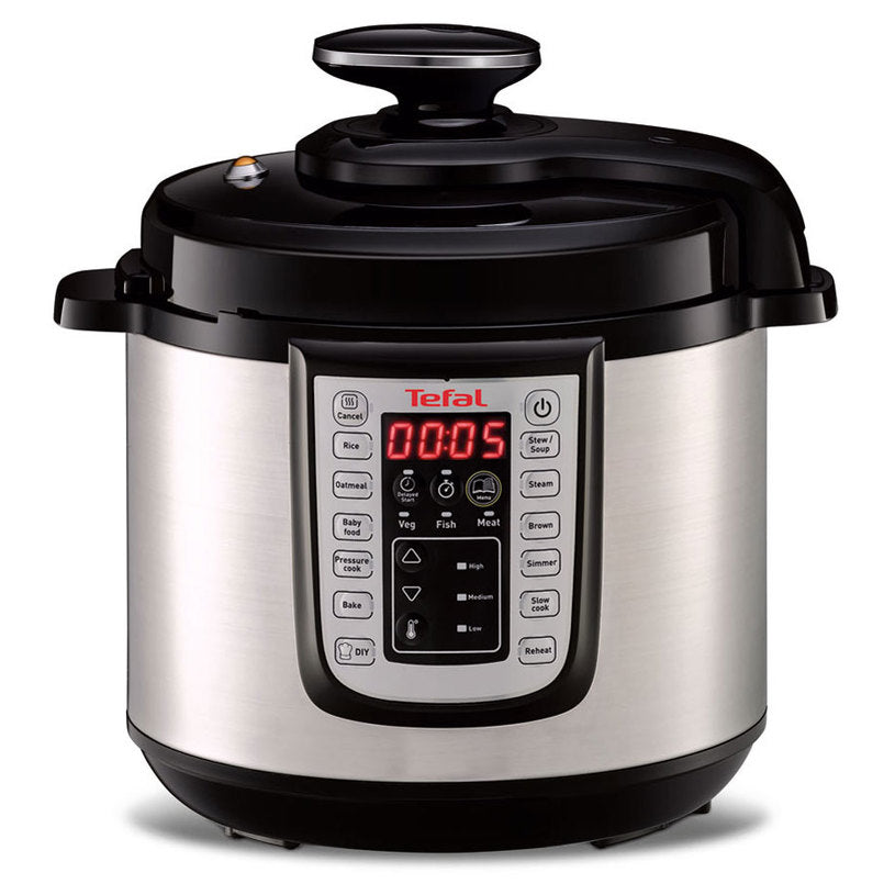 BASINÇLI ÇOKLU PİŞİRİCİ TEFAL CY505E 25 PROGRAM GRİ, 6,00 L, BASINÇLI