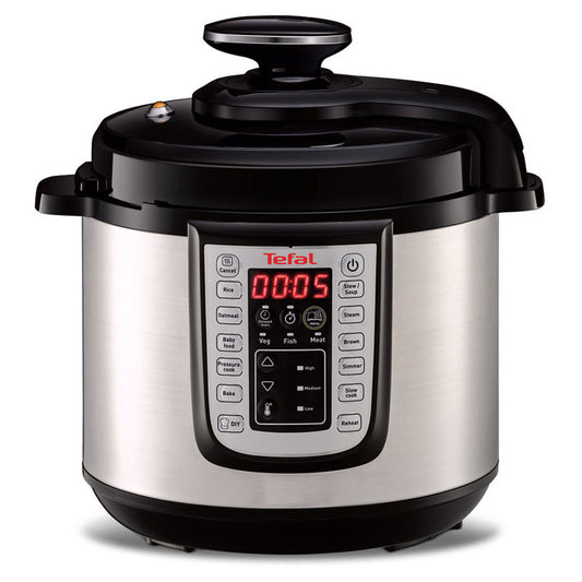 BASINÇLI ÇOKLU PİŞİRİCİ TEFAL CY505E 25 PROGRAM GRİ, 6,00 L, BASINÇLI