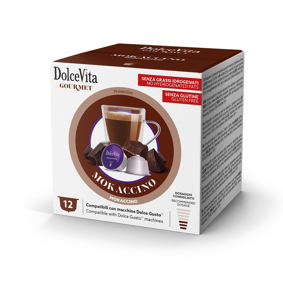 Dolce Vita Gurme Mokaccino - Dolce Gusto ile uyumlu - 12 adet
