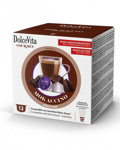 Dolce Vita Gurme Mokaccino - Dolce Gusto ile uyumlu - 12 adet