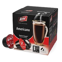 Americano - Café René Dolce Gusto için 16 kapsül.