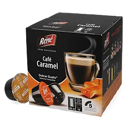 Karamelli kahve - Café René Dolce Gusto için 16 kapsül.