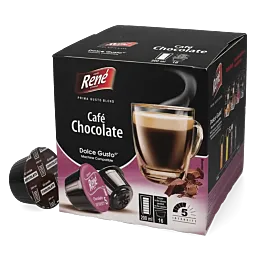 Çikolatalı kahve - Café René Dolce Gusto için 16 kapsül.