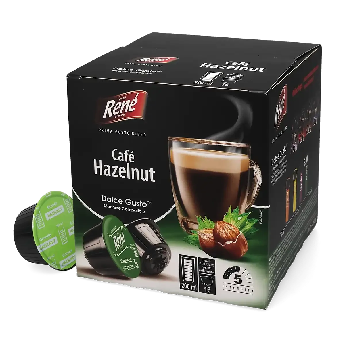 Fındıklı kahve - Café René Dolce Gusto için 16 kapsül.