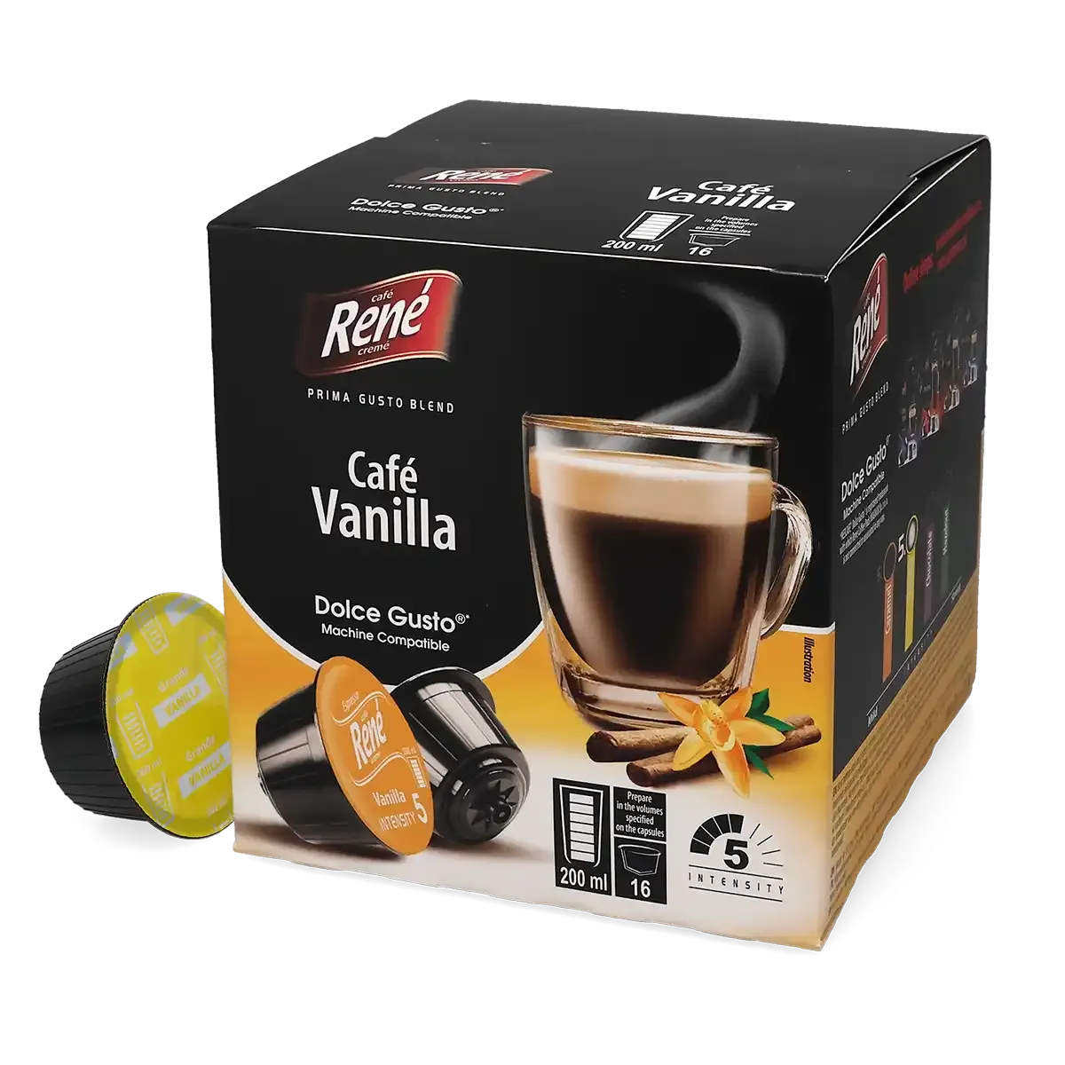 Vanilya kafesi Dolce Gusto için 16 kapsül.