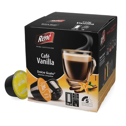 Vanilya kafesi Dolce Gusto için 16 kapsül.