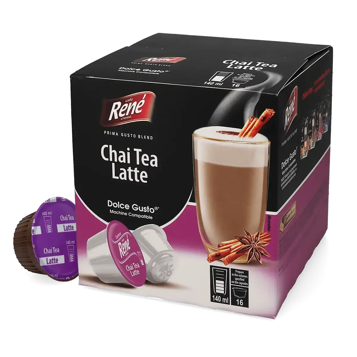 Çaylı Latte - Café René Dolce Gusto® için 16 kapsül
