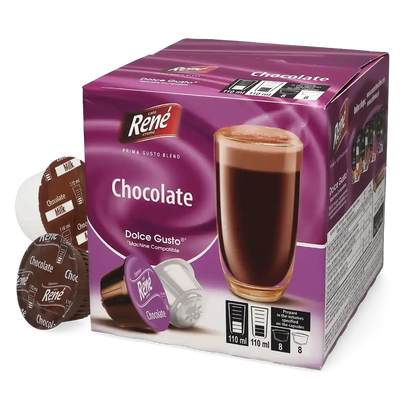 Sıcak çikolata - Café René Dolce Gusto için 16 kapsül.