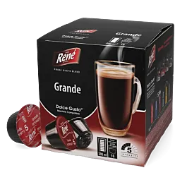 Grande - Café René Dolce Gusto için 16 kapsül.