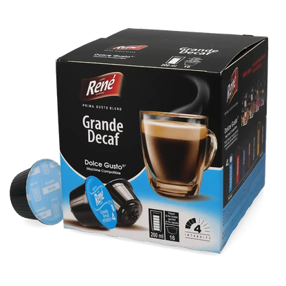 Grande (Kafeinli) - Café René Dolce Gusto için 16 kapsül.