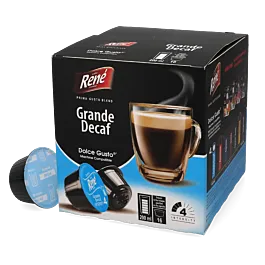 Grande (Kafeinli) - Café René Dolce Gusto için 16 kapsül.