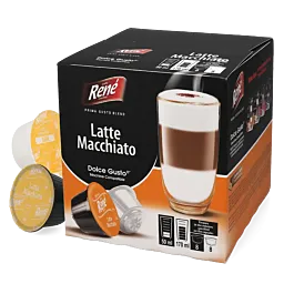 Latte Macchiato - Café René Dolce Gusto için 16 kapsül.