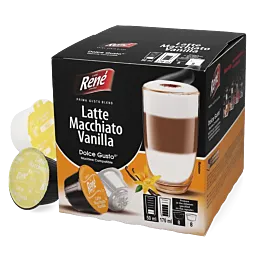 Vanilyalı Latte Macchiato - Café René Dolce Gusto için 16 kapsül.