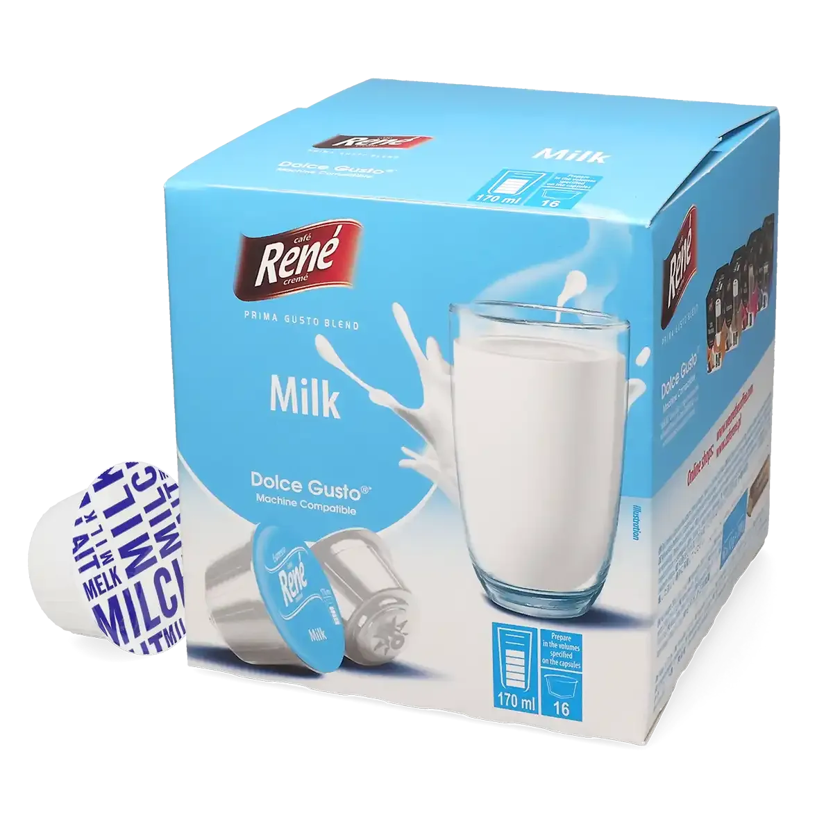 Maito - Café René Dolce Gusto için 16 kapsül.