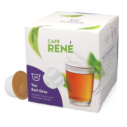 Earl Grey Çayı - Café René Dolce Gusto için 16 kapsül.