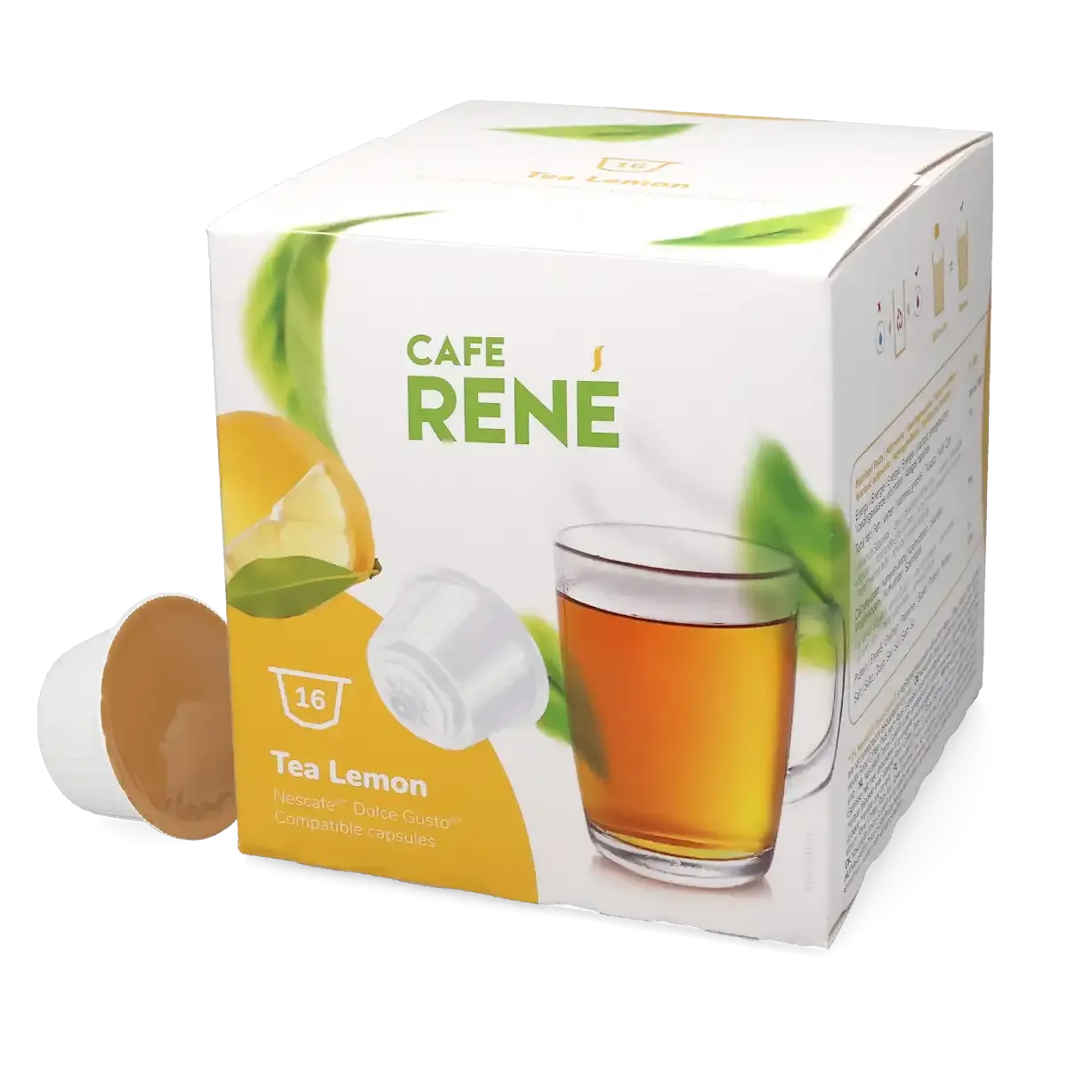 Limonlu çay - Cafe René Dolce Gusto için 16 kapsül.