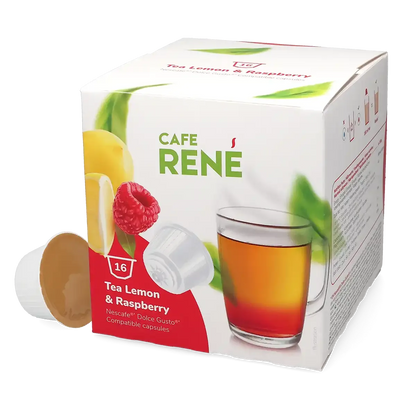 Limon ve ahududu çayı - Cafe René Dolce Gusto için 16 kapsül.