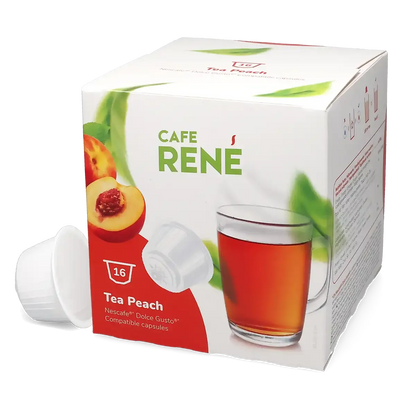 Şeftali çayı - Café René Dolce Gusto için 16 kapsül.