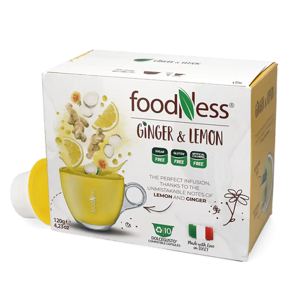 Zencefil ve Limon Çayı - FoodNess Dolce Gusto için 10 kapsül