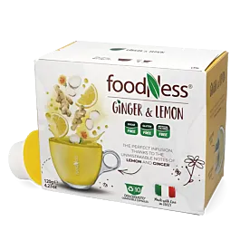 Zencefil ve Limon Çayı - FoodNess Dolce Gusto için 10 kapsül