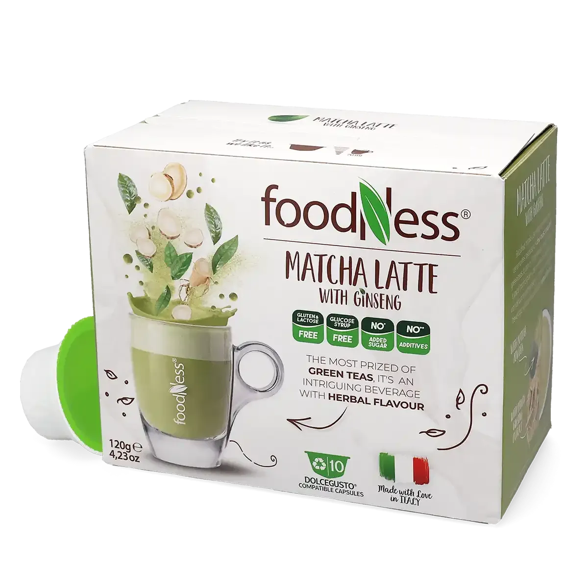Matcha Latte - FoodNess Dolce Gusto için 10 kapsül