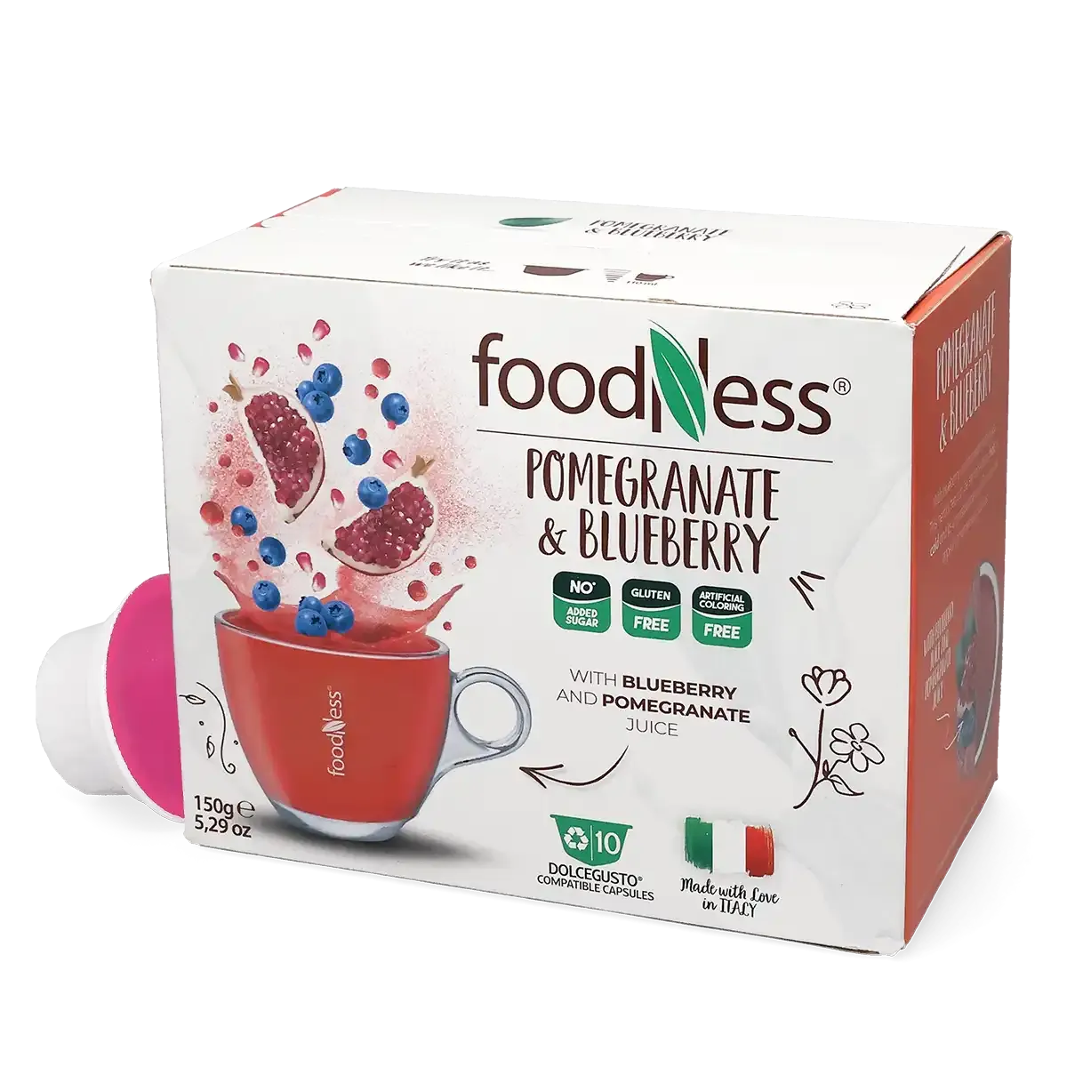 Nar ve Yaban Mersini Çayı - FoodNess Dolce Gusto için 10 kapsül
