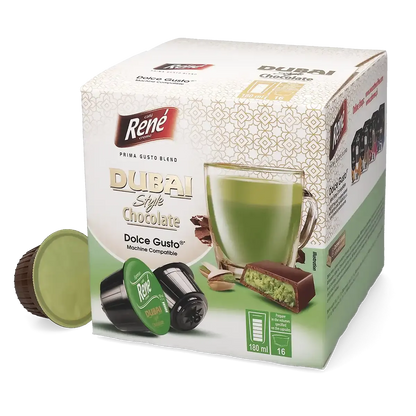 Dubai tarzı çikolata Dolce Gusto için 16 kapsül.