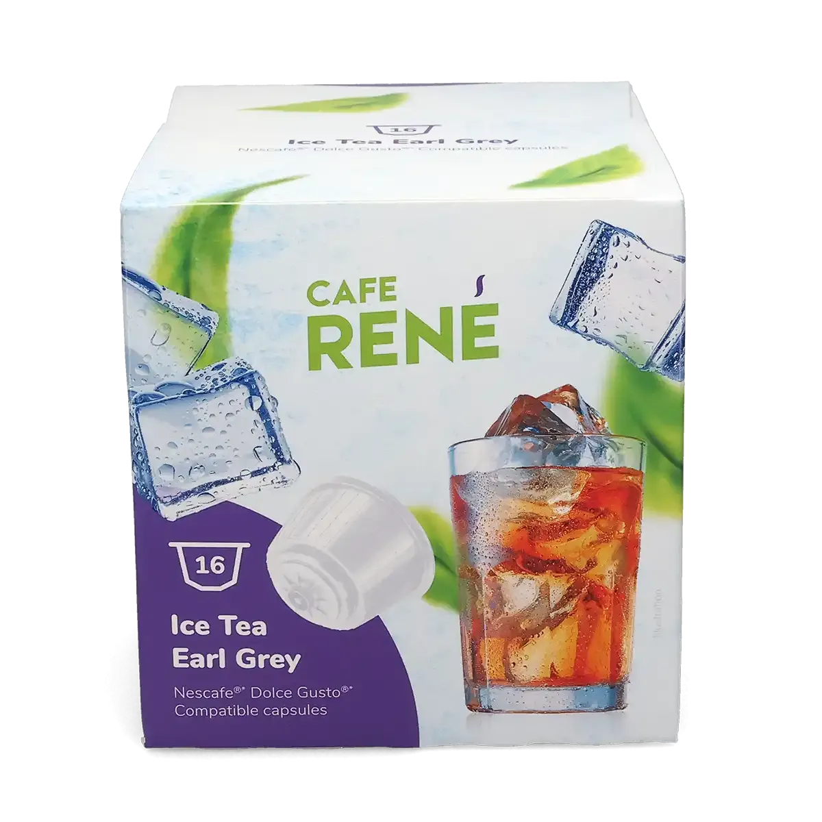 Earl Gray Buzlu Çay - Café Rene Dolce Gusto için 16 kapsül.