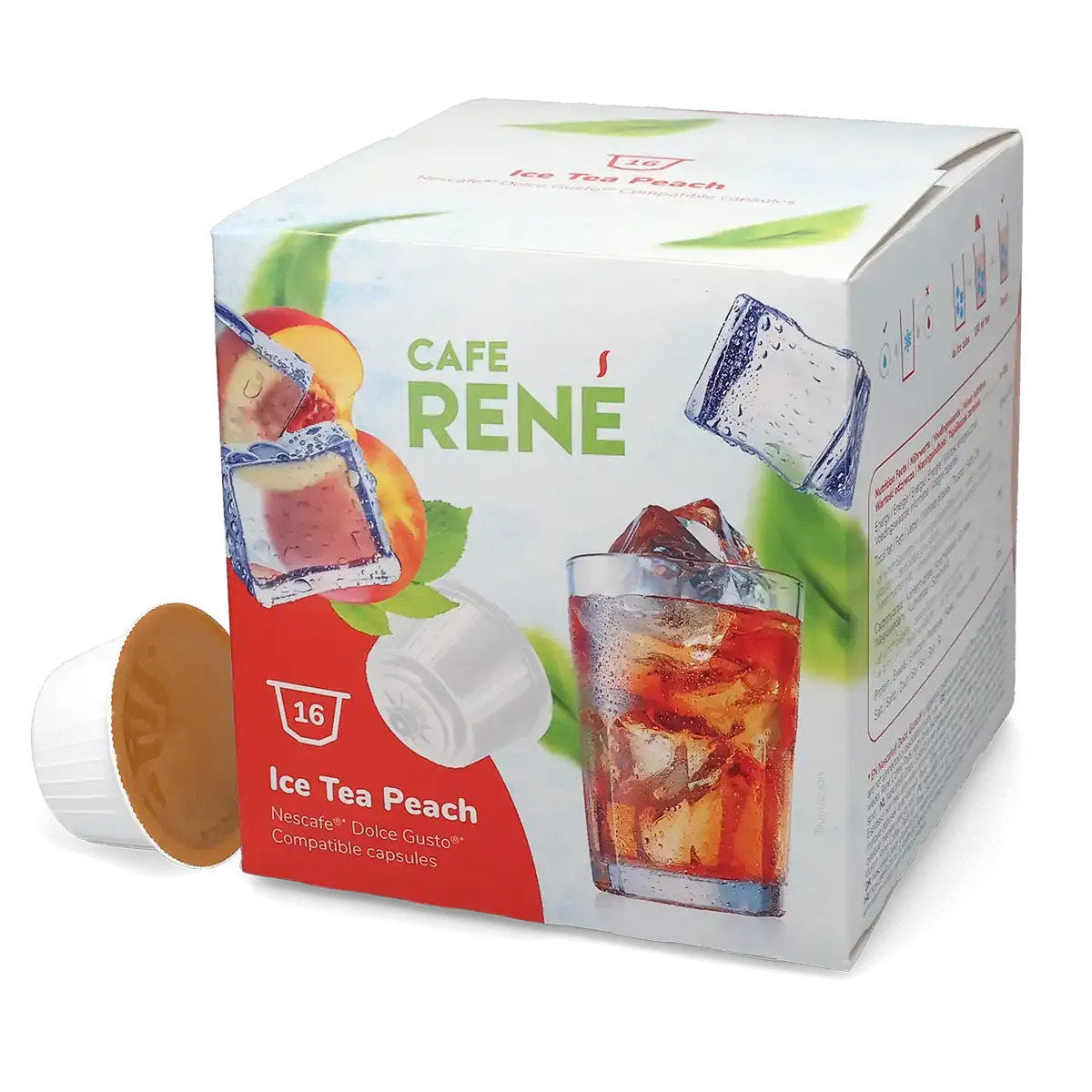 Şeftalili Buzlu Çay - Café Rene Dolce Gusto için 16 kapsül.
