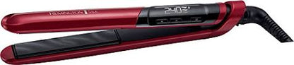 Remington S9600 Saç Düzleştirici, LCD, 240 derece, Seramik kaplama, Ayarlanabilir sıcaklık, Otomatik kapanma, Kırmızı