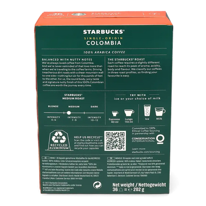 Kolombiya 36 Starbucks® by Nespresso® kapsülü