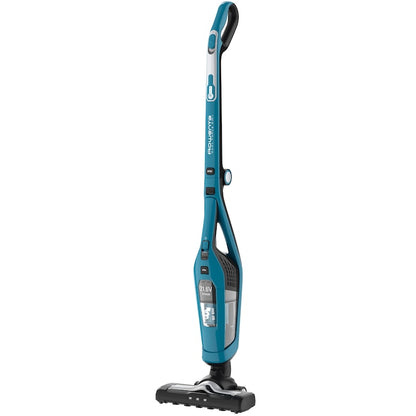 Rowenta RH6751WO Dikey Elektrikli Süpürge 2'si 1 Arada Çift Güçlü Siklonik, 48 W, 2 hız, 21,6 V, 75 dakika özerklik, 0,6 l hacim, Mavi/Siyah