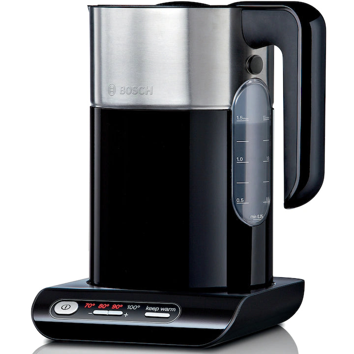 Elektrikli su ısıtıcısı Bosch TWK8613P, 1,5 l, 2400 W, Siyah